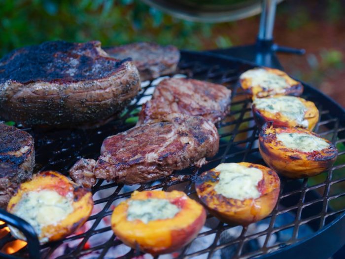 Beef and Grilled Peach Salad