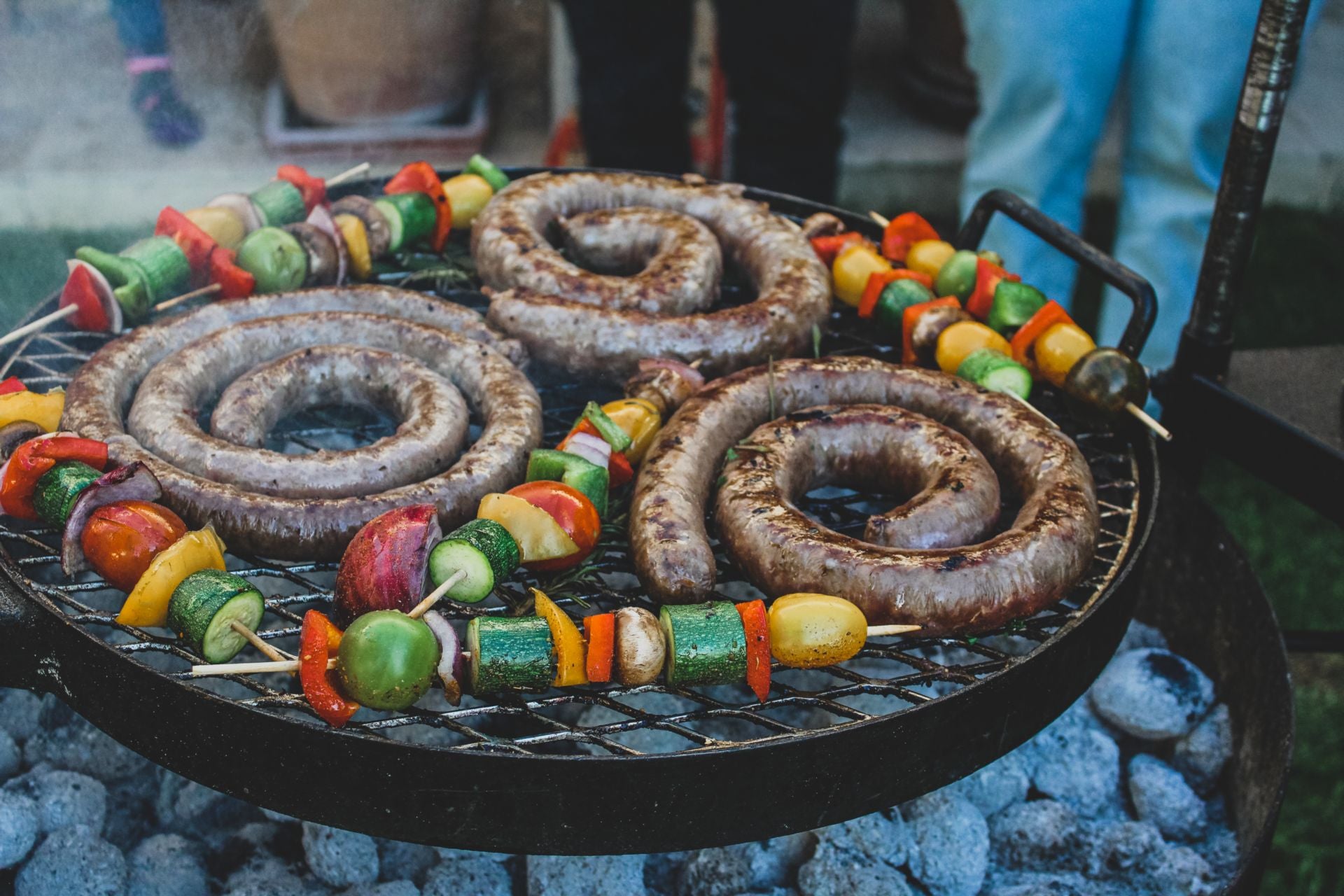 Boerewors on a BBQ Grill